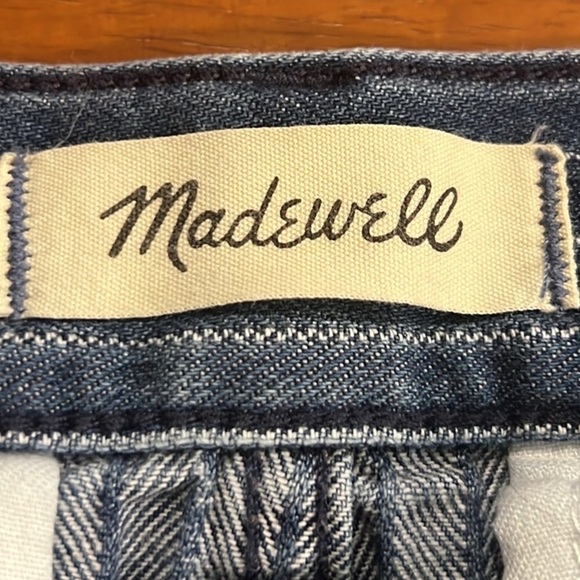 Madewell the perfect vintage wide leg jean pinstripe trouser pleated size 29 - Picture 8 of 10